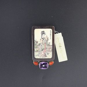 Vintage Amy Kahn Russell Pin/Pendant AKR silver